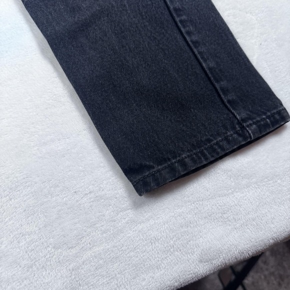 Levis 505 Jeans Mens 29x34 Gray Black Wash Straight Leg Denim Mid Rise Zip Fly - Picture 5 of 9